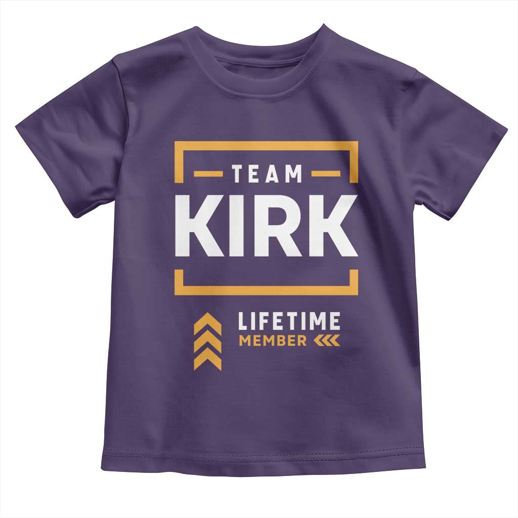 Team Kirk Lifetime Member Toddler T Shirt American True Patriot Support - Wonder Print Shop