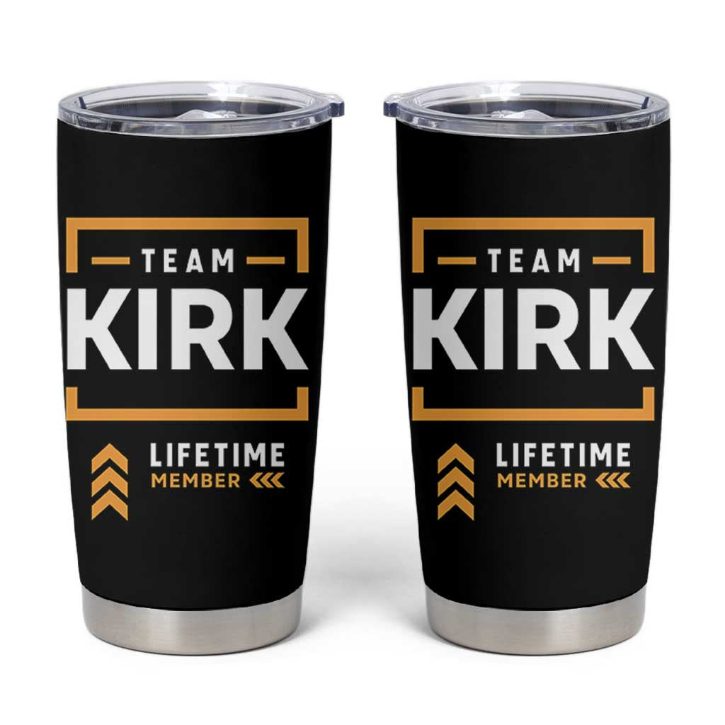 Team Kirk Lifetime Member Tumbler Cup American True Patriot Support - Wonder Print Shop