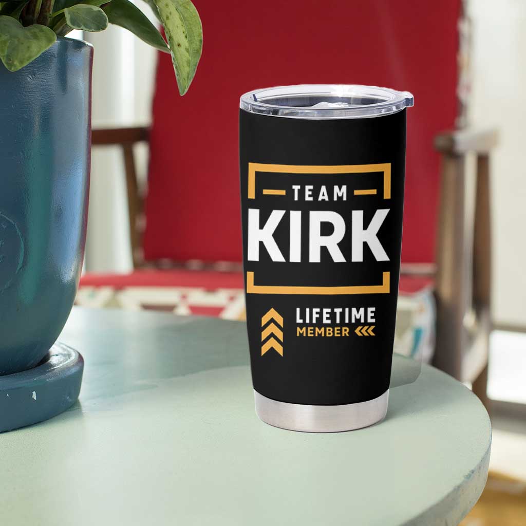 Team Kirk Lifetime Member Tumbler Cup American True Patriot Support - Wonder Print Shop