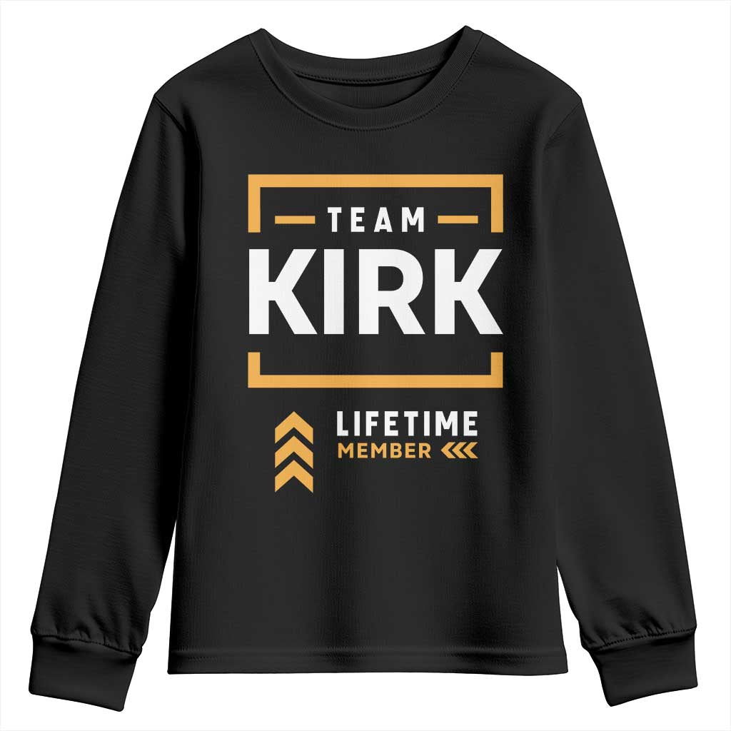 Team Kirk Lifetime Member Youth Sweatshirt American True Patriot Support - Wonder Print Shop