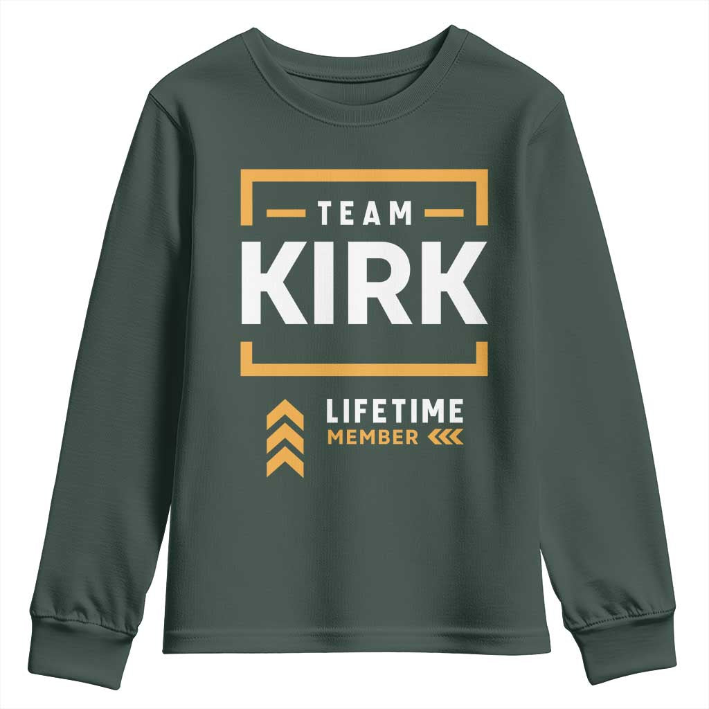 Team Kirk Lifetime Member Youth Sweatshirt American True Patriot Support - Wonder Print Shop