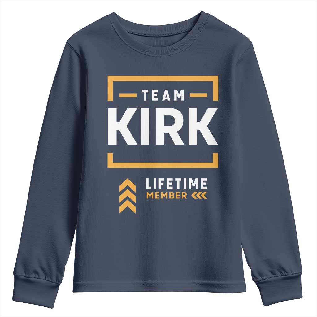 Team Kirk Lifetime Member Youth Sweatshirt American True Patriot Support - Wonder Print Shop