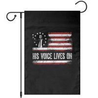 Charlie Kirk Memorial Garden Flag His Voice Lives On Vintage Patriotic American Flag - Wonder Print Shop