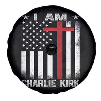 I Am Charlie Kirk Spare Tire Cover Christian Cross Faith American Falg - Wonder Print Shop