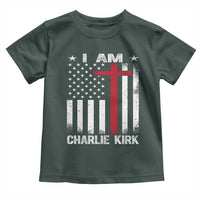 I Am Charlie Kirk Toddler T Shirt Christian Cross Faith American Falg - Wonder Print Shop