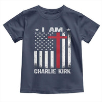 I Am Charlie Kirk Toddler T Shirt Christian Cross Faith American Falg - Wonder Print Shop