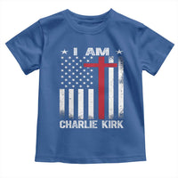 I Am Charlie Kirk Toddler T Shirt Christian Cross Faith American Falg - Wonder Print Shop