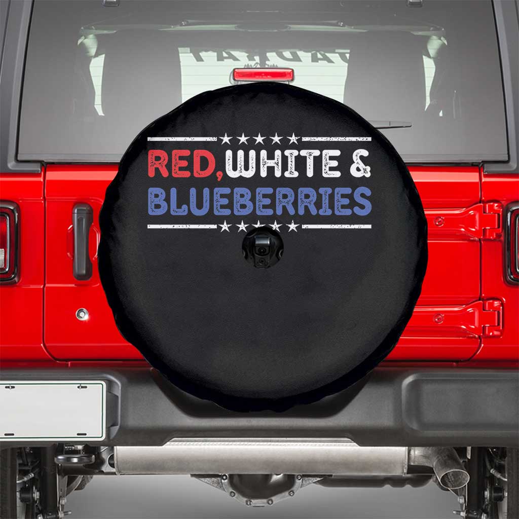 Red White and Blueberries Spare Tire Cover Patriotic Tribute Memorial - Wonder Print Shop