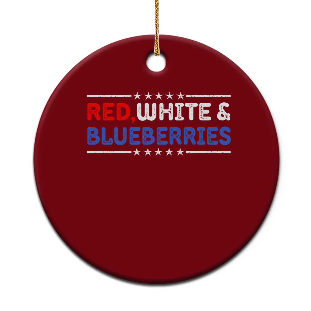 Red White and Blueberries Ceramic Ornament Patriotic Tribute Memorial - Wonder Print Shop