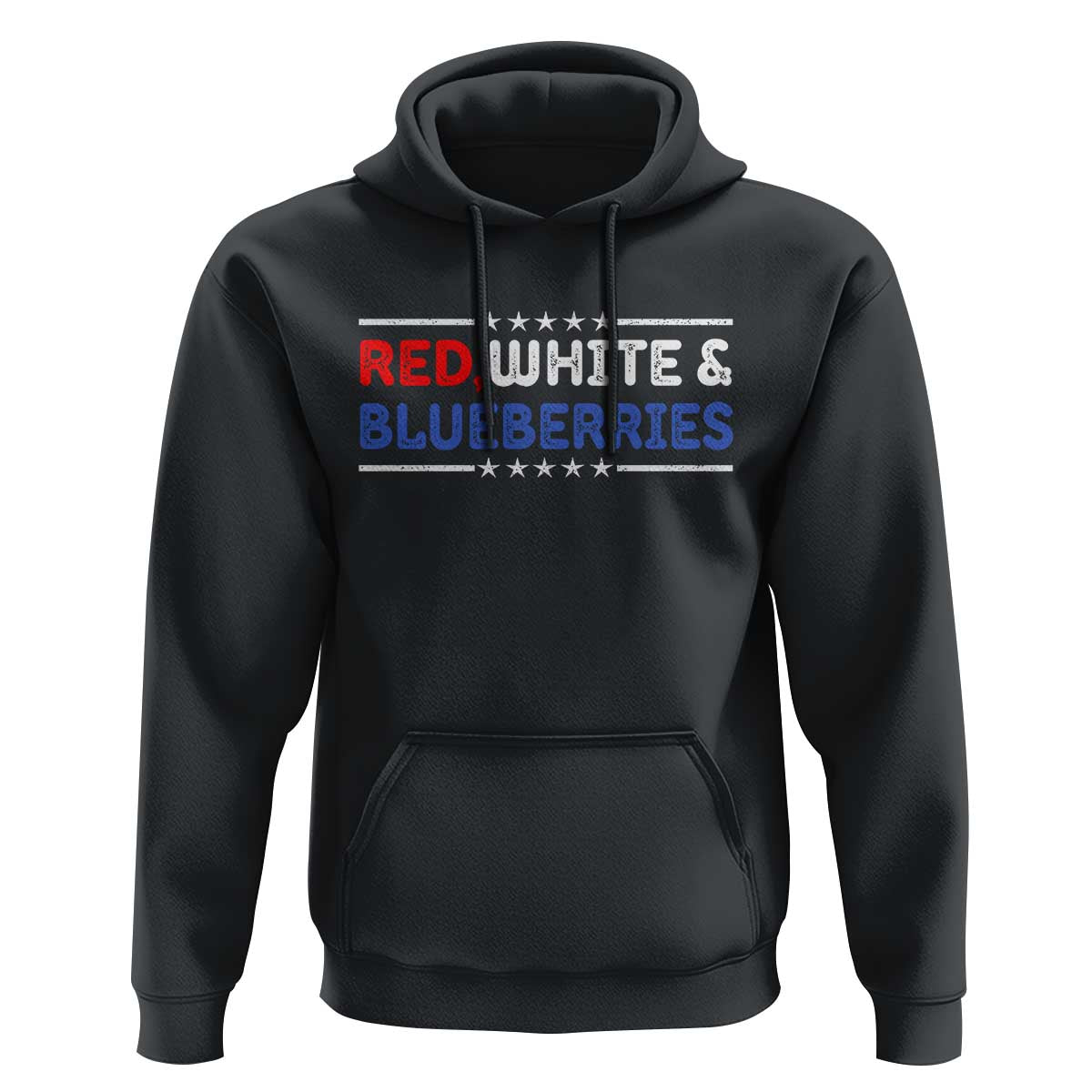 Red White and Blueberries Hoodie Patriotic Tribute Memorial - Wonder Print Shop