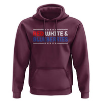 Red White and Blueberries Hoodie Patriotic Tribute Memorial - Wonder Print Shop