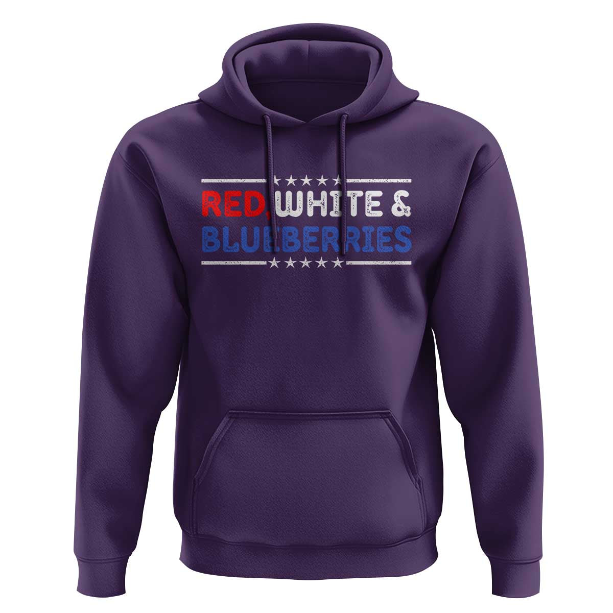 Red White and Blueberries Hoodie Patriotic Tribute Memorial - Wonder Print Shop