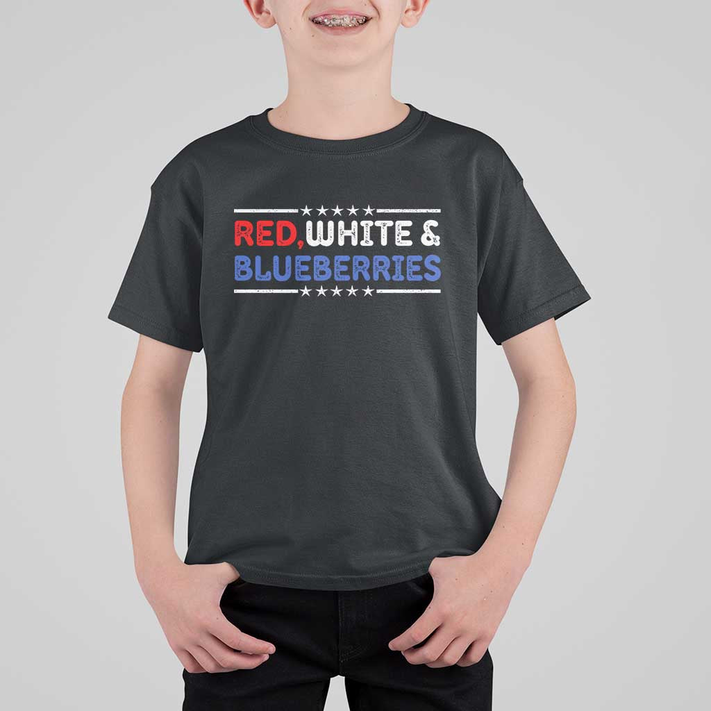 Red White and Blueberries T Shirt For Kid Patriotic Tribute Memorial - Wonder Print Shop