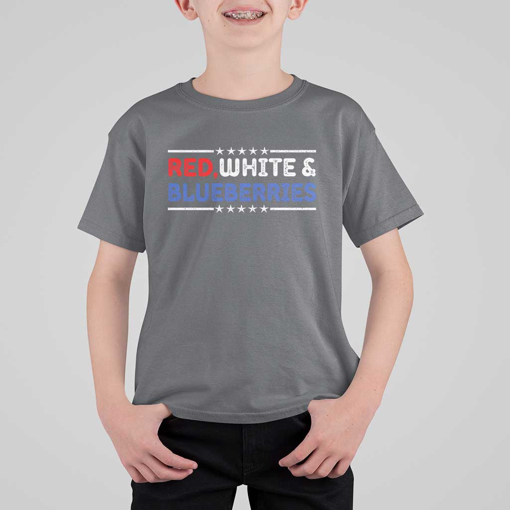 Red White and Blueberries T Shirt For Kid Patriotic Tribute Memorial - Wonder Print Shop