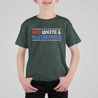 Red White and Blueberries T Shirt For Kid Patriotic Tribute Memorial - Wonder Print Shop