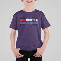 Red White and Blueberries T Shirt For Kid Patriotic Tribute Memorial - Wonder Print Shop