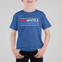 Red White and Blueberries T Shirt For Kid Patriotic Tribute Memorial - Wonder Print Shop