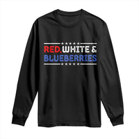 Red White and Blueberries Long Sleeve Shirt Patriotic Tribute Memorial - Wonder Print Shop