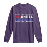 Red White and Blueberries Long Sleeve Shirt Patriotic Tribute Memorial - Wonder Print Shop
