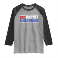 Red White and Blueberries Raglan Shirt Patriotic Tribute Memorial - Wonder Print Shop