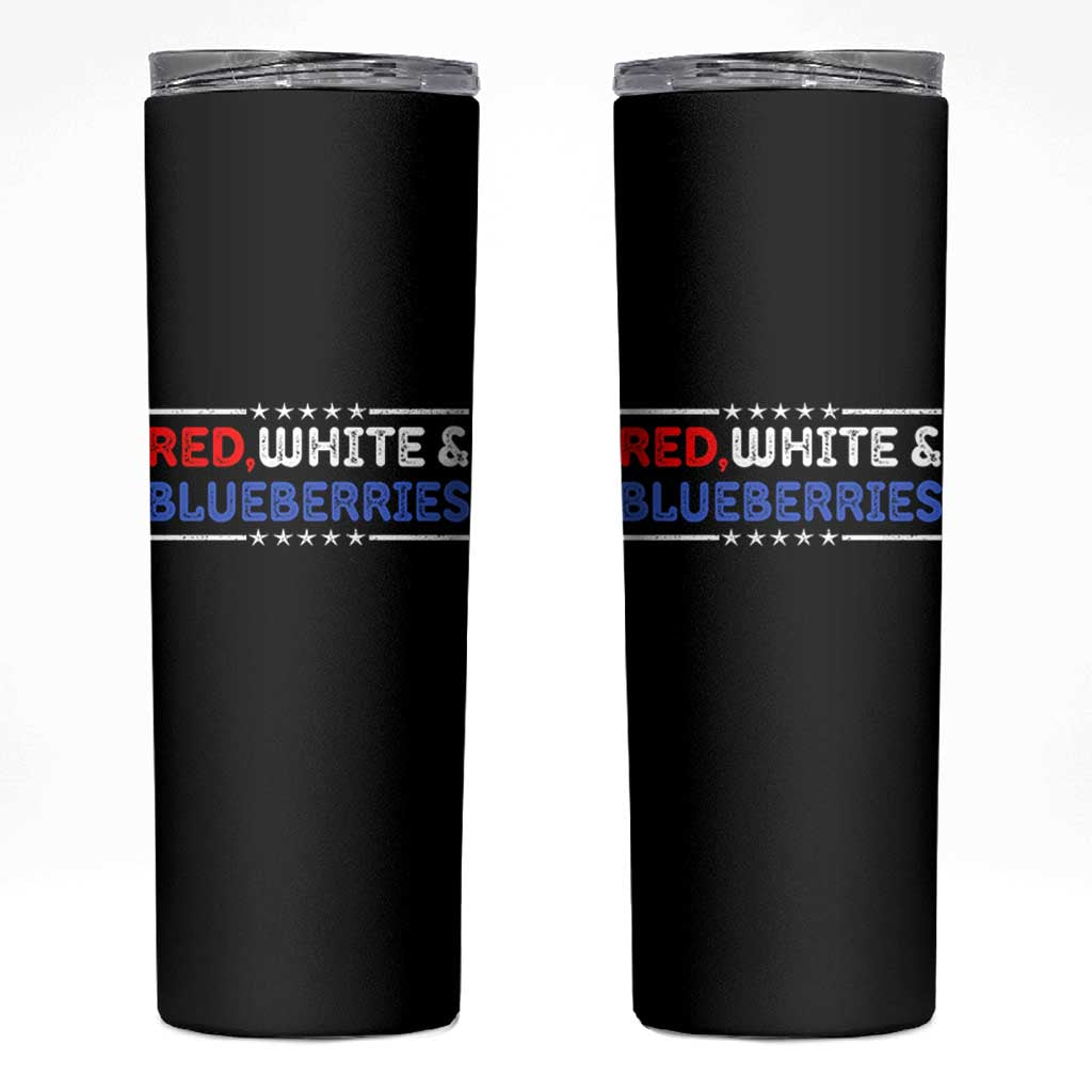 Red White and Blueberries Skinny Tumbler Patriotic Tribute Memorial - Wonder Print Shop