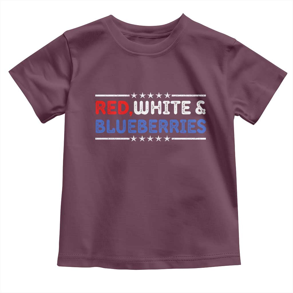 Red White and Blueberries Toddler T Shirt Patriotic Tribute Memorial - Wonder Print Shop