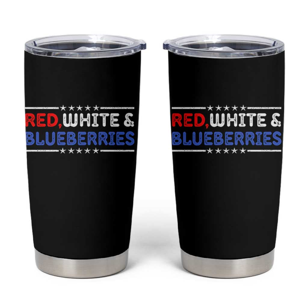 Red White and Blueberries Tumbler Cup Patriotic Tribute Memorial - Wonder Print Shop