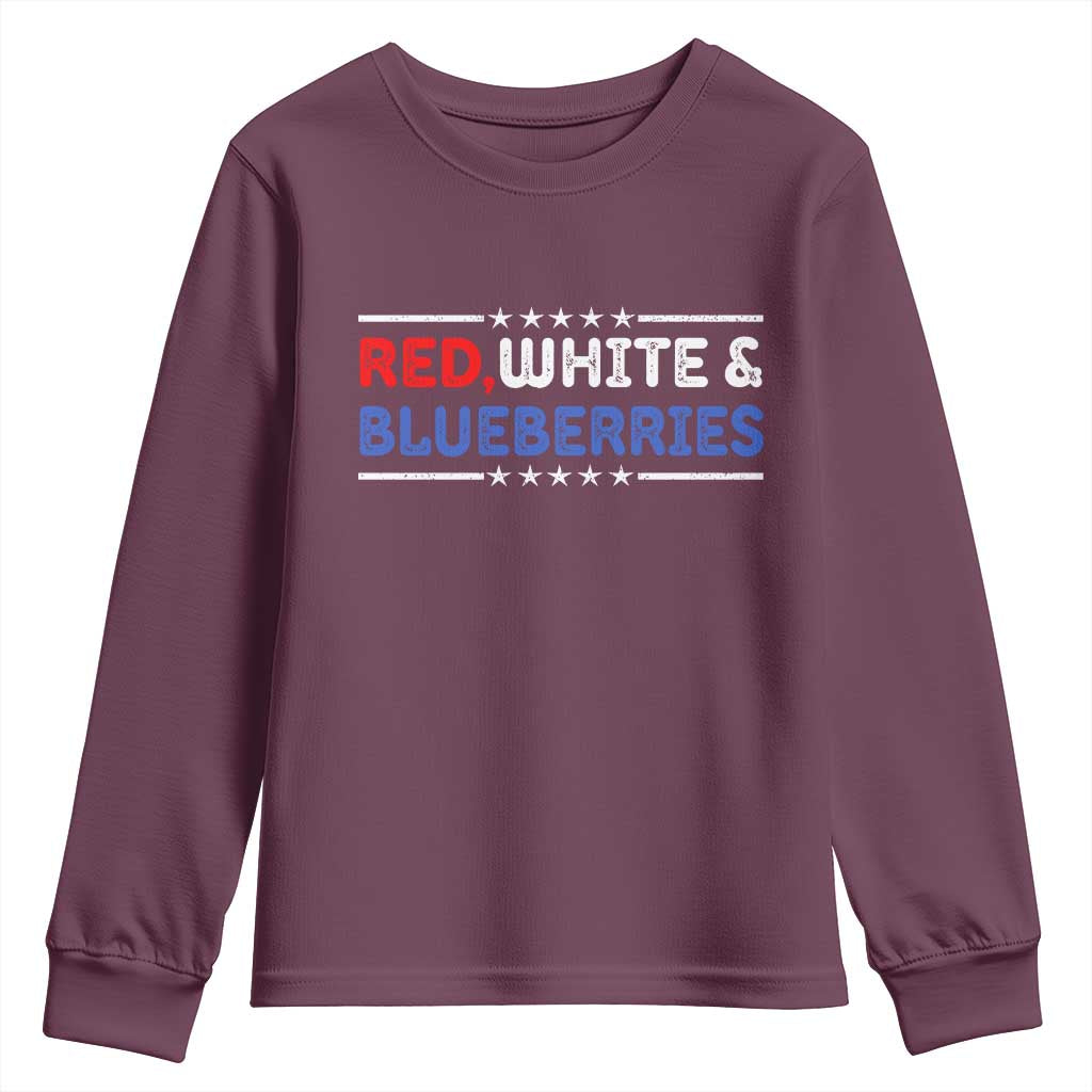Red White and Blueberries Youth Sweatshirt Patriotic Tribute Memorial - Wonder Print Shop