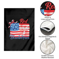 Red White and Blueberries Garden Flag Patriotic Vintage American Flag Coquette Bow - Wonder Print Shop