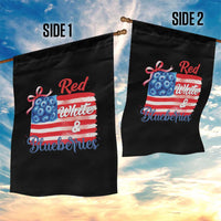 Red White and Blueberries Garden Flag Patriotic Vintage American Flag Coquette Bow - Wonder Print Shop