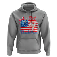 Red White and Blueberries Hoodie Patriotic Vintage American Flag Coquette Bow - Wonder Print Shop