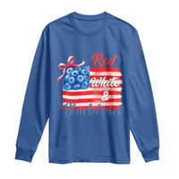 Red White and Blueberries Long Sleeve Shirt Patriotic Vintage American Flag Coquette Bow - Wonder Print Shop
