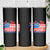 Red White and Blueberries Skinny Tumbler Patriotic Vintage American Flag Coquette Bow - Wonder Print Shop