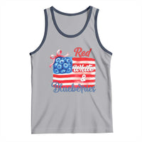 Red White and Blueberries Tank Top Patriotic Vintage American Flag Coquette Bow - Wonder Print Shop