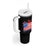 Red White and Blueberries Tumbler With Handle Patriotic Vintage American Flag Coquette Bow - Wonder Print Shop