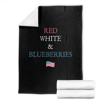 Red White and Blueberries Throw Blanket Vintage American Flag Patriotic - Wonder Print Shop