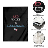 Red White and Blueberries Garden Flag Vintage American Flag Patriotic - Wonder Print Shop