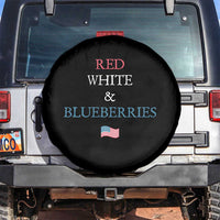 Red White and Blueberries Spare Tire Cover Vintage American Flag Patriotic - Wonder Print Shop