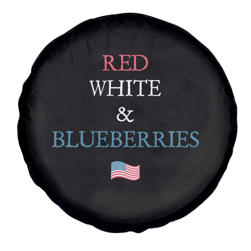 Red White and Blueberries Spare Tire Cover Vintage American Flag Patriotic - Wonder Print Shop