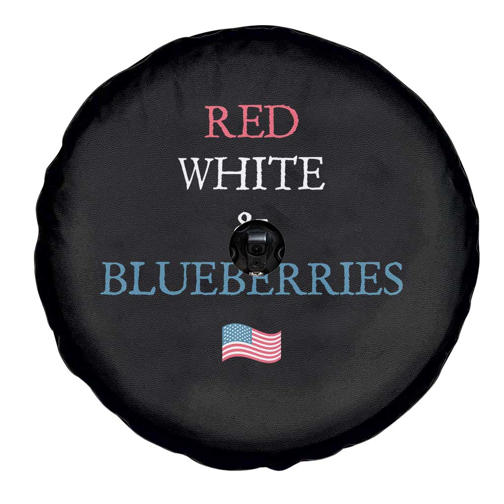 Red White and Blueberries Spare Tire Cover Vintage American Flag Patriotic - Wonder Print Shop