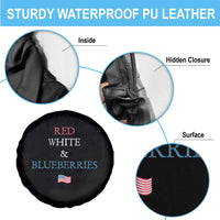 Red White and Blueberries Spare Tire Cover Vintage American Flag Patriotic - Wonder Print Shop