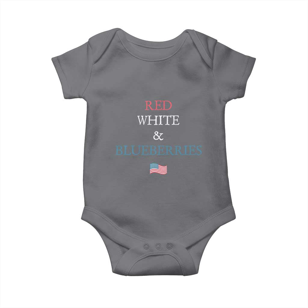 Red White and Blueberries Baby Onesie Vintage American Flag Patriotic - Wonder Print Shop