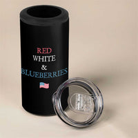Red White and Blueberries 4 in 1 Can Cooler Tumbler Vintage American Flag Patriotic - Wonder Print Shop