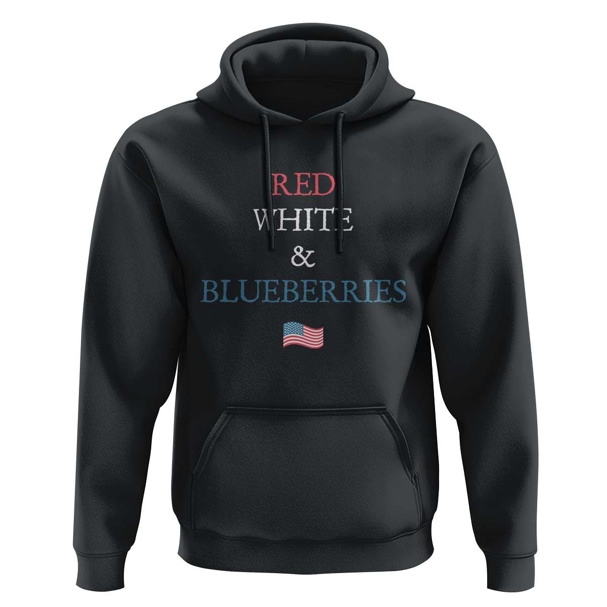 Red White and Blueberries Hoodie Vintage American Flag Patriotic - Wonder Print Shop