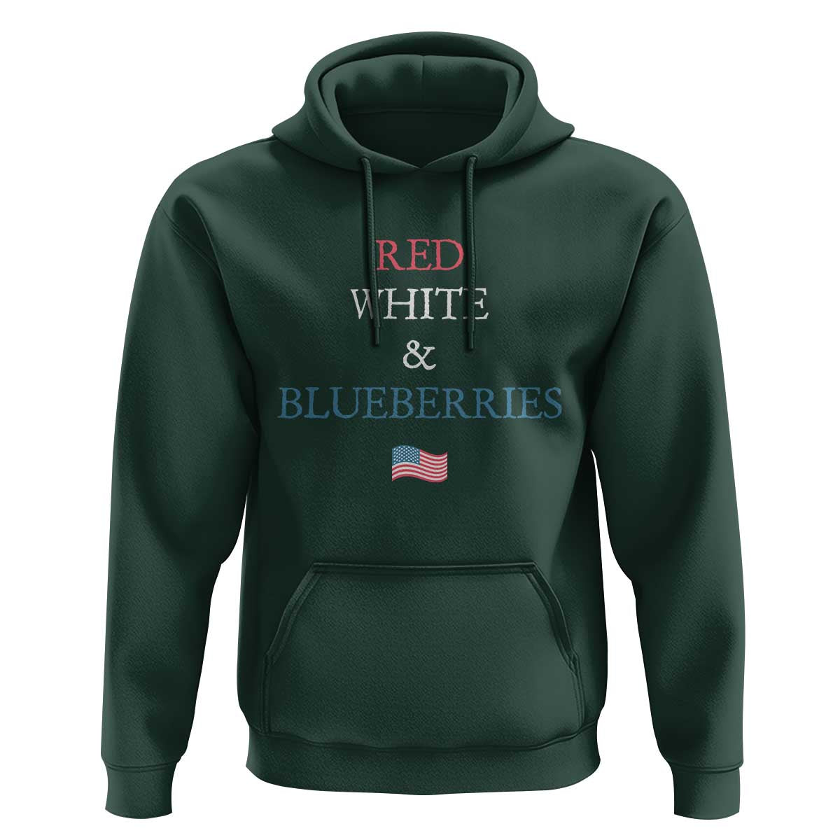Red White and Blueberries Hoodie Vintage American Flag Patriotic - Wonder Print Shop