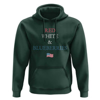 Red White and Blueberries Hoodie Vintage American Flag Patriotic - Wonder Print Shop