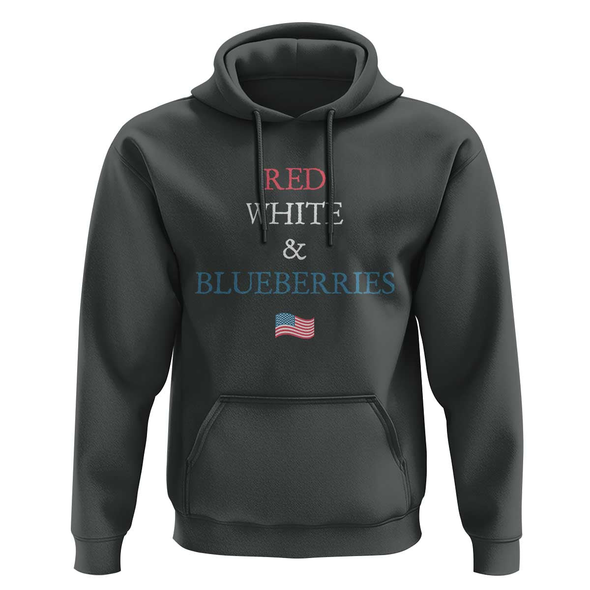 Red White and Blueberries Hoodie Vintage American Flag Patriotic - Wonder Print Shop