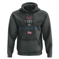 Red White and Blueberries Hoodie Vintage American Flag Patriotic - Wonder Print Shop