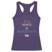 Red White and Blueberries Racerback Tank Top Vintage American Flag Patriotic - Wonder Print Shop