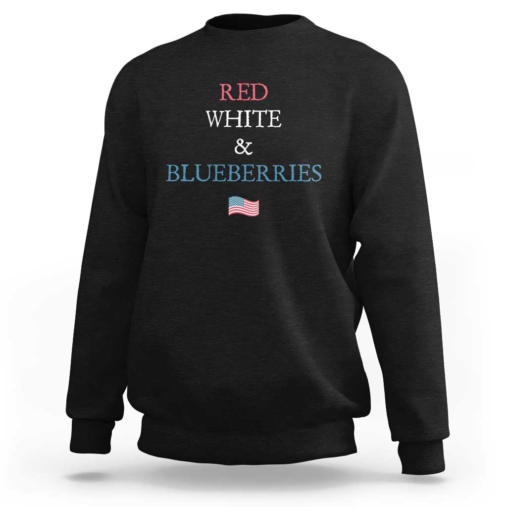 Red White and Blueberries Sweatshirt Vintage American Flag Patriotic - Wonder Print Shop